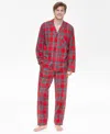 Holiday Lane Men's Brinkley Plaid Notch Collar Matching Family Pajamas Set, Created For Macy's In Brinkley Plaid