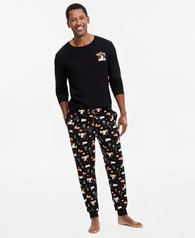 Holiday Lane Men's Halloween Mix It Cotton Matching Family Pajamas Set, Created For Macy's In Halloween Party