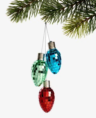 Holiday Lane Merry Magic Christmas Light Bulbs Ornament, Macy's Exclusive In Transparent