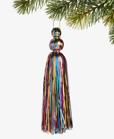 Holiday Lane Merry Magic Metallic Tassel Ornament, Macy's Exclusive In Transparent