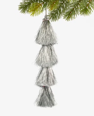 Holiday Lane Merry Magic Tassel Ornament, Macy's Exclusive In Silver