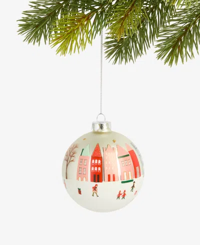 Holiday Lane Merry Magic Winter Town Ball Ornament, Macy's Exclusive In Neutral