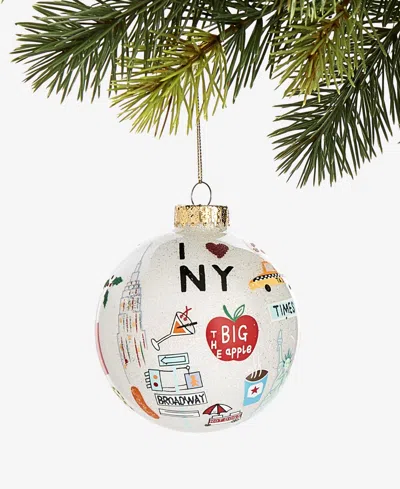 Holiday Lane New York City Icons Glass Ball Ornament, Macy's Exclusive In Transparent