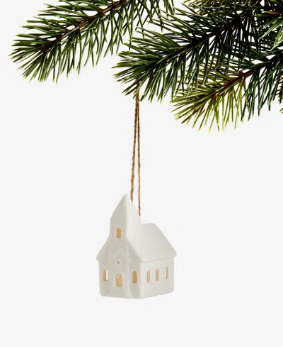 Holiday Lane Nordic Wonderland Ceramic House Ornament, Macy's Exclusive In Transparent