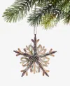 Holiday Lane Nordic Wonderland Rustic Snowflake Ornament, Macy's Exclusive In Multi