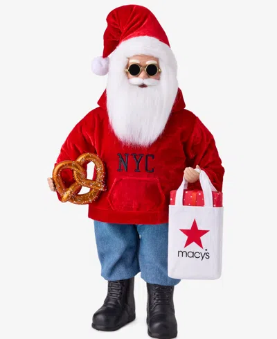 Holiday Lane Opulence Caucasian Nyc Santa, Macy's Exclusive In Multi