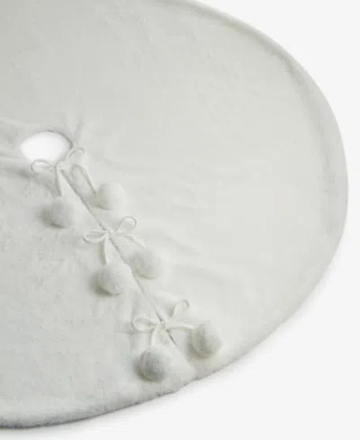 Holiday Lane Opulence Fuzzy White Tree Skirt, Macy's Exclusive