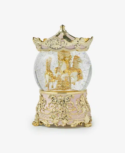Holiday Lane Opulence Gold And Pink Carousel Water Globe, Macy's Exclusive In No Color