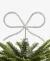 Holiday Lane Opulence Silver-tone Bow Tree Topper, Macy's Exclusive In Gray