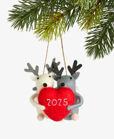 Holiday Lane Our First Christmas 2025 Deer Heart Ornament, Macy's Exclusive In Multi