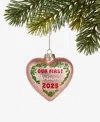 Holiday Lane Our First Christmas 2025 Glass Heart Ornament, Macy's Exclusive In Transparent