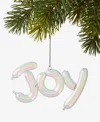 Holiday Lane Pastel Shine Iridescent Joy Ornament, Macy's Exclusive In Transparent