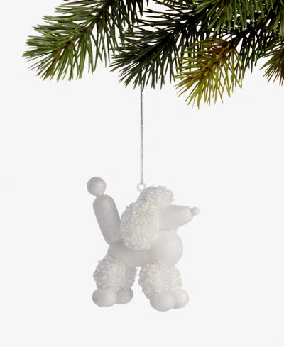 Holiday Lane Pastel Shine White Poodle Ornament, Macy's Exclusive In Multi
