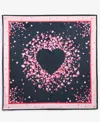 Holiday Lane Petal Hearts Square Scarf, Exclusively At Macy's In Black Multi