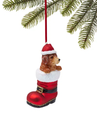 Holiday Lane Pets French Bulldog Santa's Boot Ornament, Exclusively At Macy's In No Color