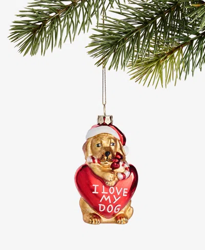 Holiday Lane Pets Glass Dog Ornament, Macy's Exclusive In Transparent