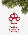 Holiday Lane Pets I Love My Dog 2025 Paw & Bone Ornament, Macy's Exclusive In Transparent