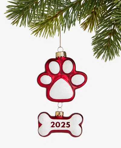 Holiday Lane Pets I Love My Dog 2025 Paw & Bone Ornament, Macy's Exclusive In Transparent