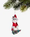 Holiday Lane Pets Santa Cat Ornament, Macy's Exclusive In Multi