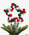 Holiday Lane Pom Pom Star Tree Topper, Macy's Exclusive In Transparent
