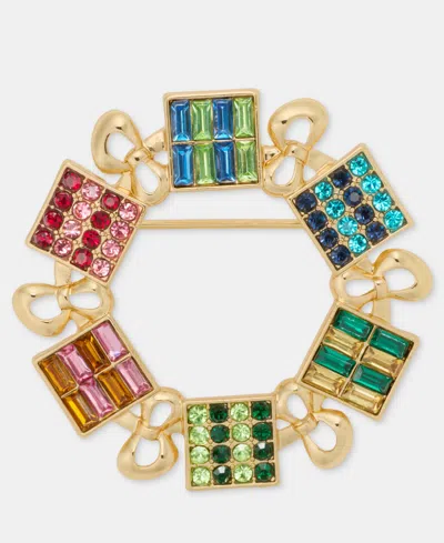 Holiday Lane Present Wreath Pin, Macy's Exclusive In Multi