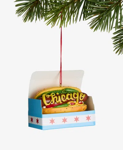 Holiday Lane Regional Chicago Hot Dog Ornament, Macy's Exclusive In Transparent