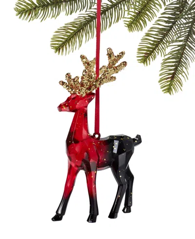 Holiday Lane Royal Holiday Red & Black Reindeer Ornament, Exclusively At Macy's In No Color