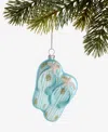 Holiday Lane Seaside Glass Glittered Flip-flops Ornament, Macy's Exclusive In Transparent