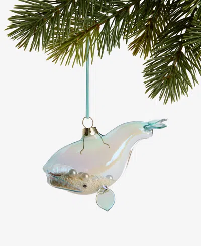 Holiday Lane Seaside Glass Whale Ornament, Macy's Exclusive In Transparent