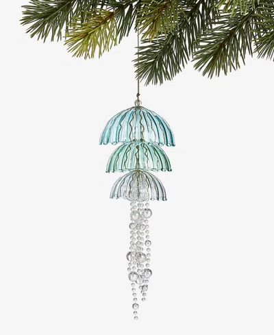 Holiday Lane Seaside Jellyfish Tiered Beaded Ornament, Macy's Exclusive In Transparent