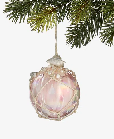 Holiday Lane Seaside Seashell Shimmer Ball Ornament, Macy's Exclusive In Pink