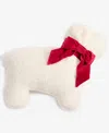 Holiday Lane Sherpa Dog Decorative Pillow, 12" X 22", Exclusively At Macy's In White