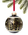 Holiday Lane Shine Bright Black And Gold Round Ornament, Exclusively At Macy's In No Color