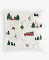 Holiday Lane Snow Village Decorative Pillow, 20" X 20", Exclusively For Macy's In White