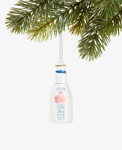 Holiday Lane Spirits Glass Sake Bottle Ornament, Macy's Exclusive In Transparent