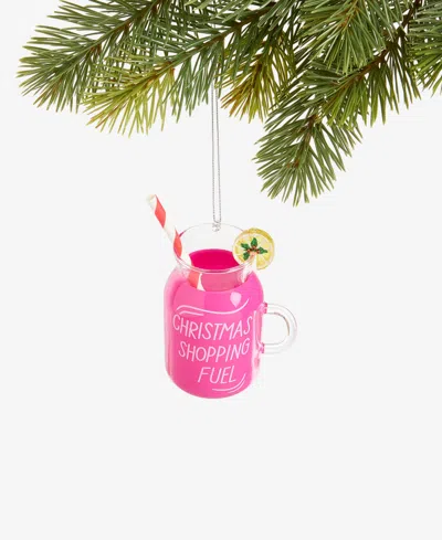 Holiday Lane Spirits Glass Tropical Drink Ornament, Macy's Exclusive In Transparent
