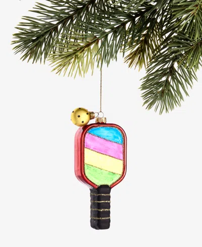 Holiday Lane Sports Glass Pickleball Paddle Ornament, Macy's Exclusive In Multi