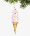 Holiday Lane Sugar Plum Glass Ice Cream Cone Ornament, Macy's Exclusive In Multi