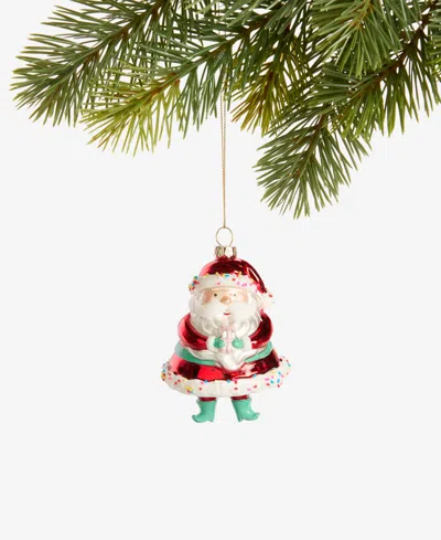 Holiday Lane Sugar Plum Sweet Santa Ornament, Macy's Exclusive In Transparent