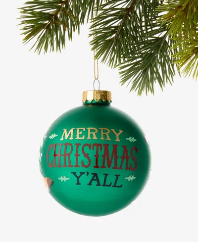 Holiday Lane Texas Cowboy Santa Ball Ornament, Macy's Exclusive In No Color
