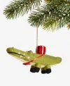 Holiday Lane Tiny Tidings Crocodile With Gift Ornament, Macy's Exclusive In Transparent