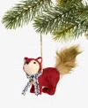 Holiday Lane Tiny Tidings Felted Fox Ornament, Macy's Exclusive In Red