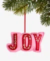 Holiday Lane Tiny Tidings Joy Fabric Ornament, Macy's Exclusive In Red