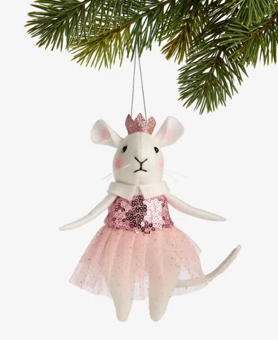Holiday Lane Tiny Tidings Princess Mouse Fabric Ornament, Macy's Exclusive In Transparent