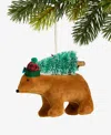 Holiday Lane Tiny Tidings Tree-toting Bear Ornament, Macy's Exclusive In Transparent