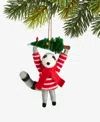 Holiday Lane Tiny Tidings Tree-toting Raccoon Fabric Ornament, Macy's Exclusive In Red