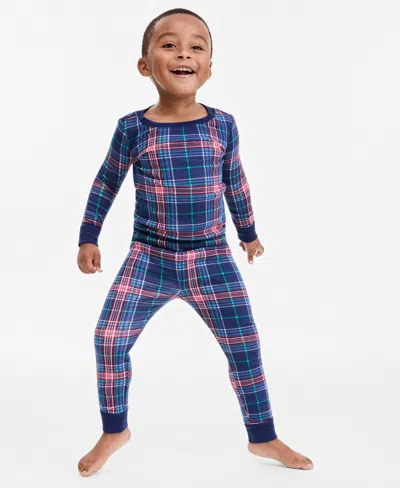 Holiday Lane Kids' Toddler 12m-4t Winter Holiday Snug-fit Pajama Set, Macy's Exclusive In Blue