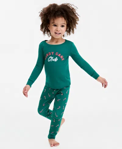 Holiday Lane Kids' Toddler 12m-4t Winter Holiday Snug-fit Pajama Set, Macy's Exclusive In Candy Canes