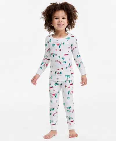 Holiday Lane Kids' Toddler 12m-4t Winter Holiday Snug-fit Pajama Set, Macy's Exclusive In White