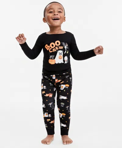 Holiday Lane Kids' Toddler Halloween Mix It Cotton Snug Fit Matching Family Pajamas Set, Created For Macy's In Halloween Party